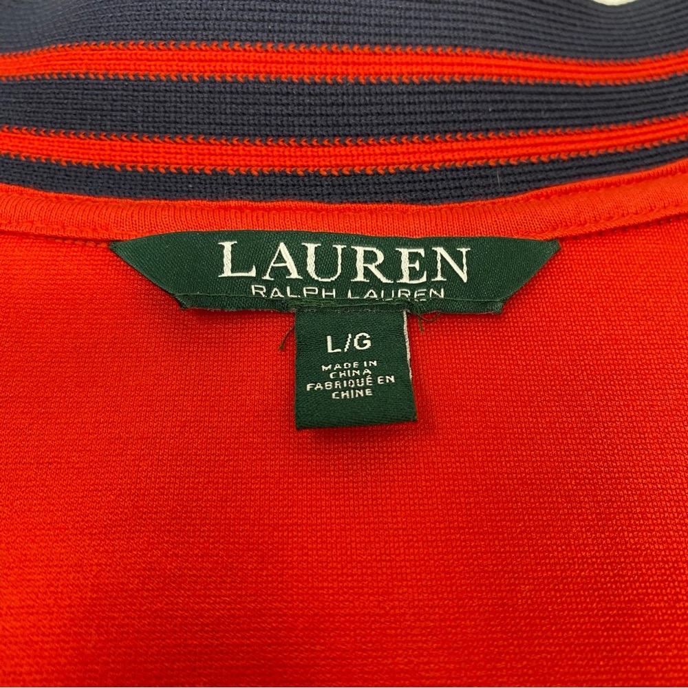 Lauren Ralph Lauren Layered Cricket Sweater Top Red White Blue Preppy Large - Picture 7 of 12